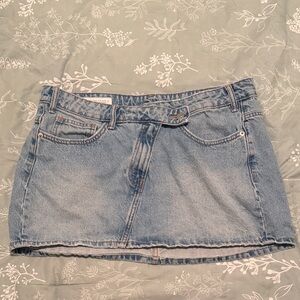 Zara Light Blue Denim Mini Skirt